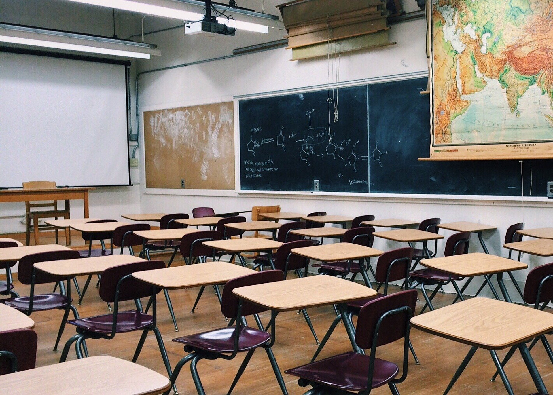 empty school class room