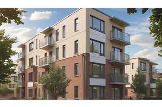 A council housing block of flats