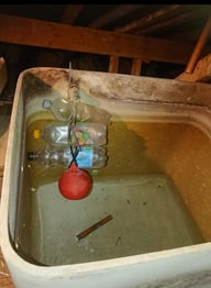 Inventive tank repair in water system