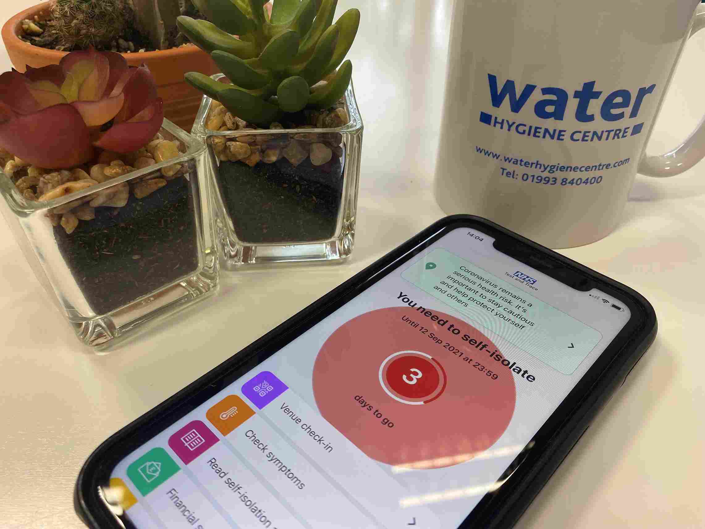 iphone nhs app self-isolate