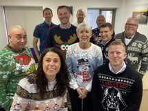 Xmas Jumper - Neil  Jane  Steve  Pete  Rich  Sarah  Chris  Graham